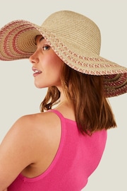 Accessorize Natural Braided Edge Floppy Hat - Image 3 of 3