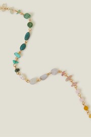 Accessorize 14ct Gold Plated Raw Stone Station Necklace - Image 2 of 3