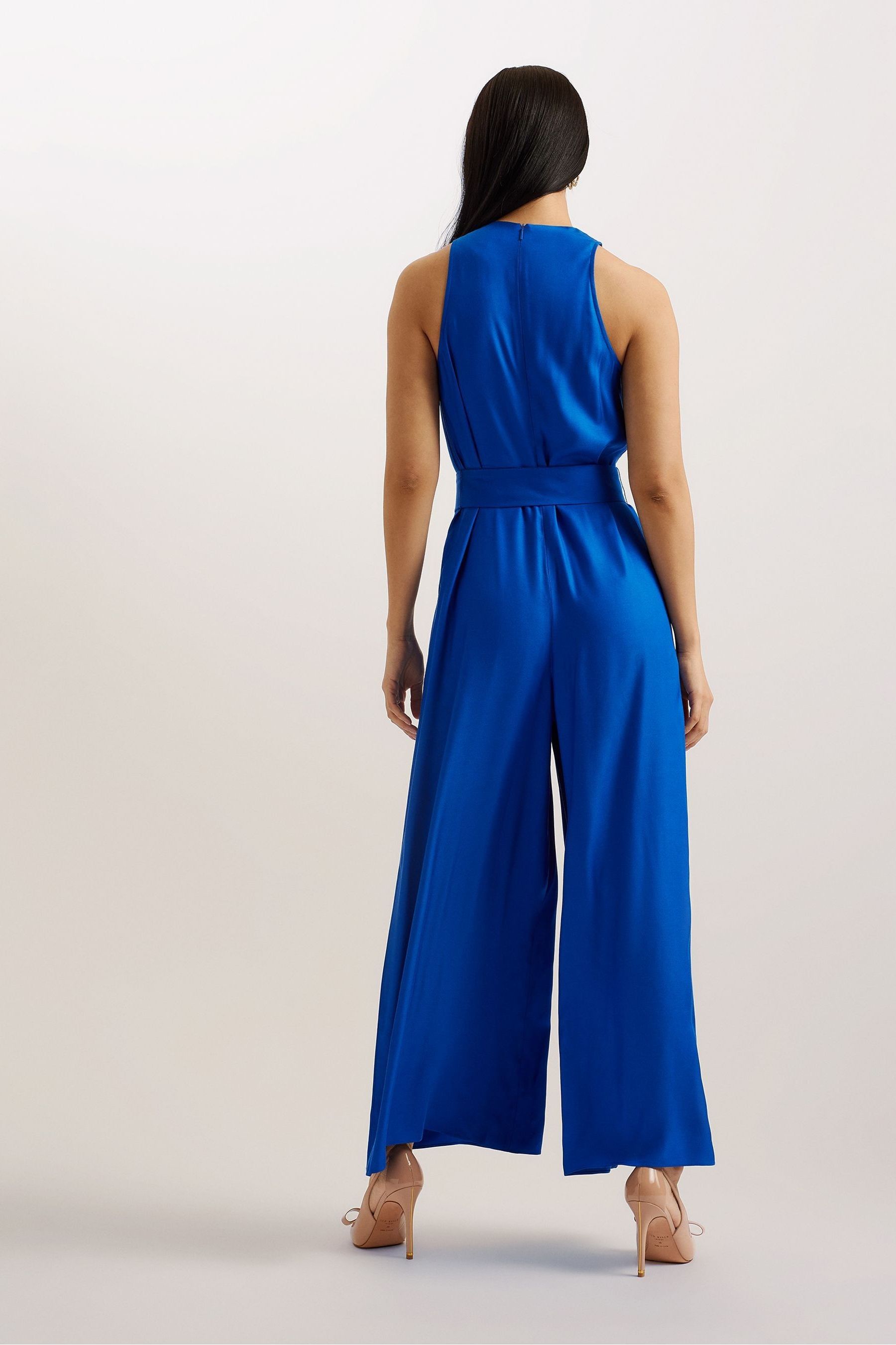 Buy Ted Baker Blue Julyan Halterneck Jumpsuit from Next Luxembourg