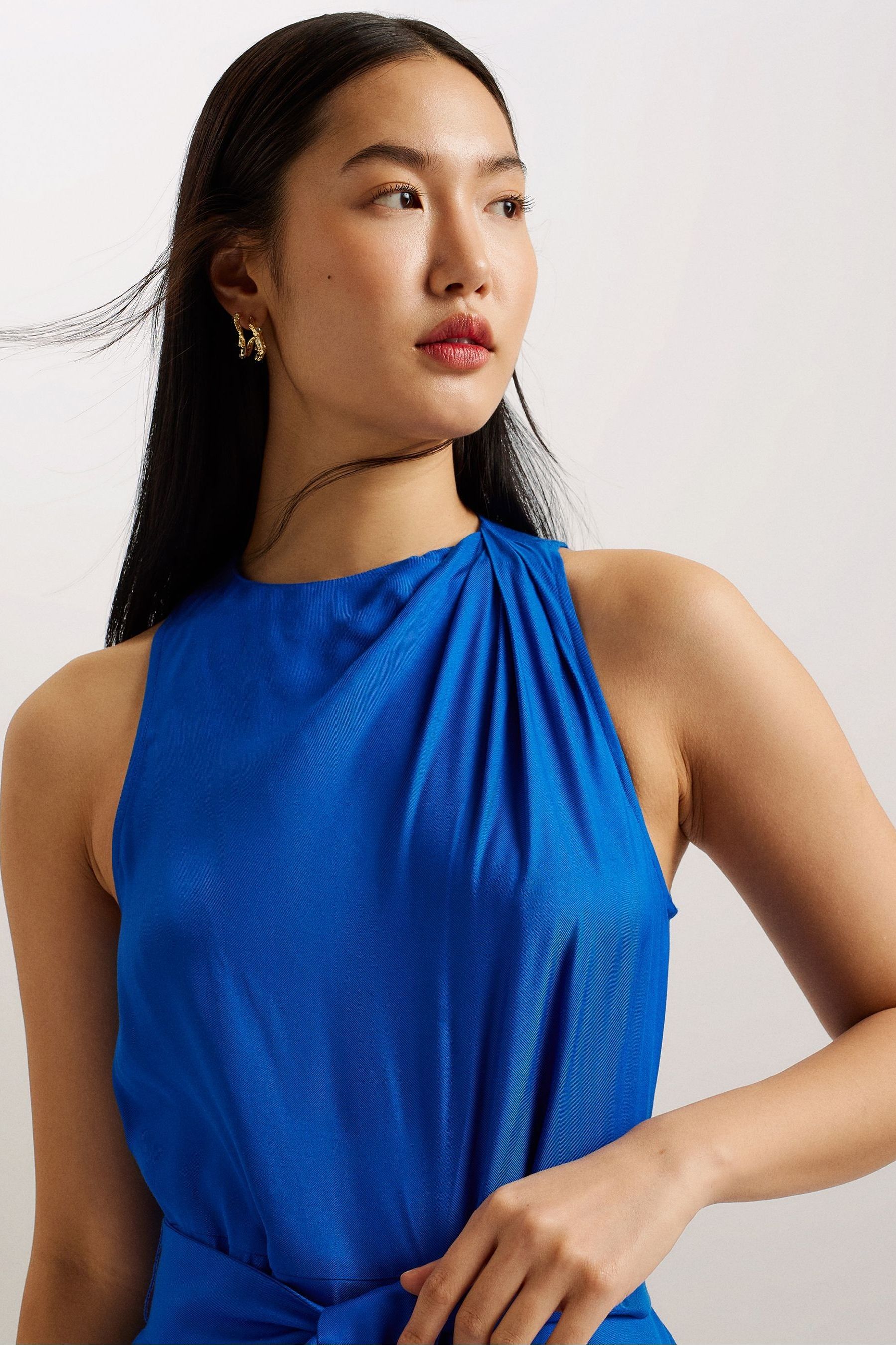 Buy Ted Baker Blue Julyan Halterneck Jumpsuit from Next Luxembourg