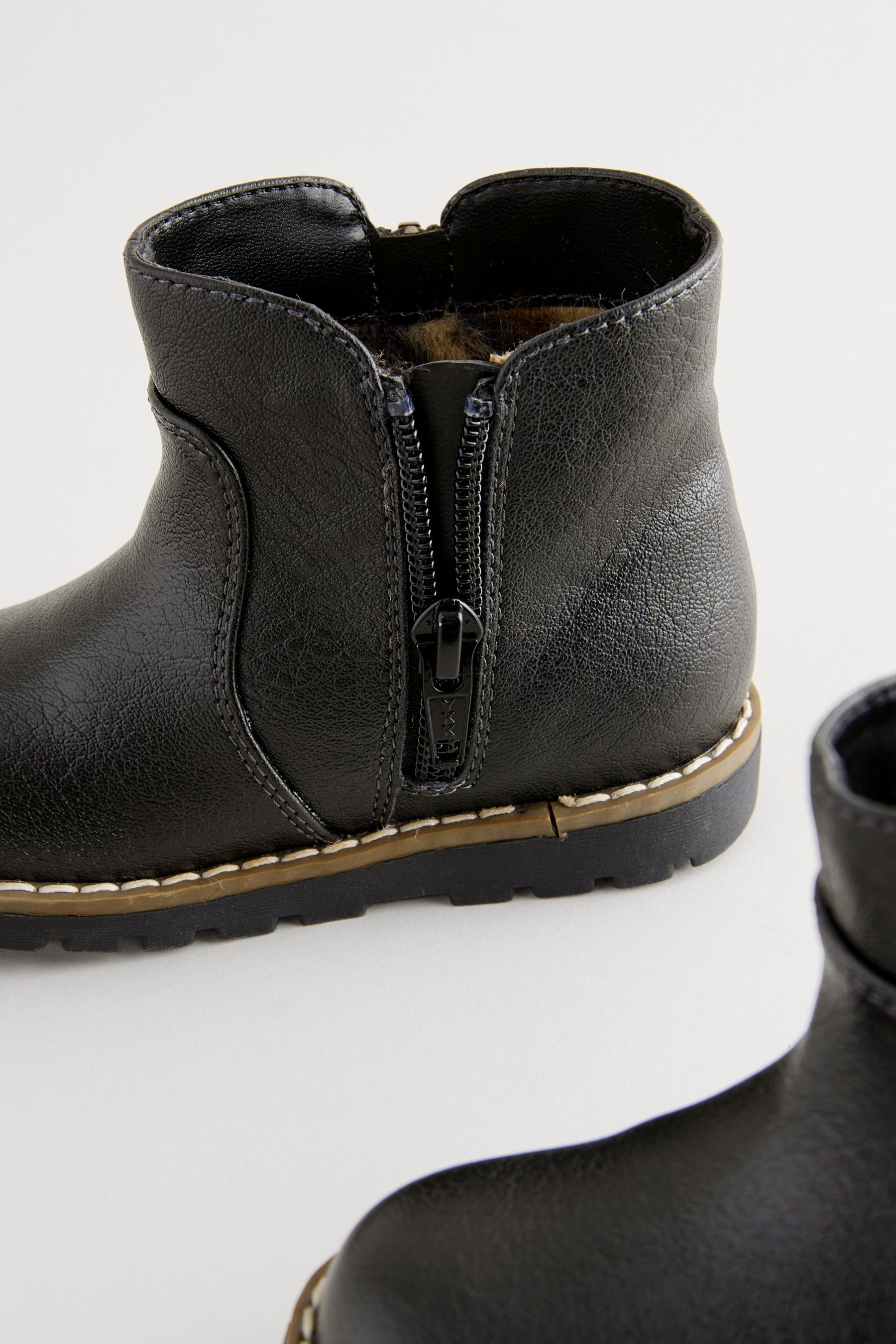 Zip trim chelsea ankle boots hot sale