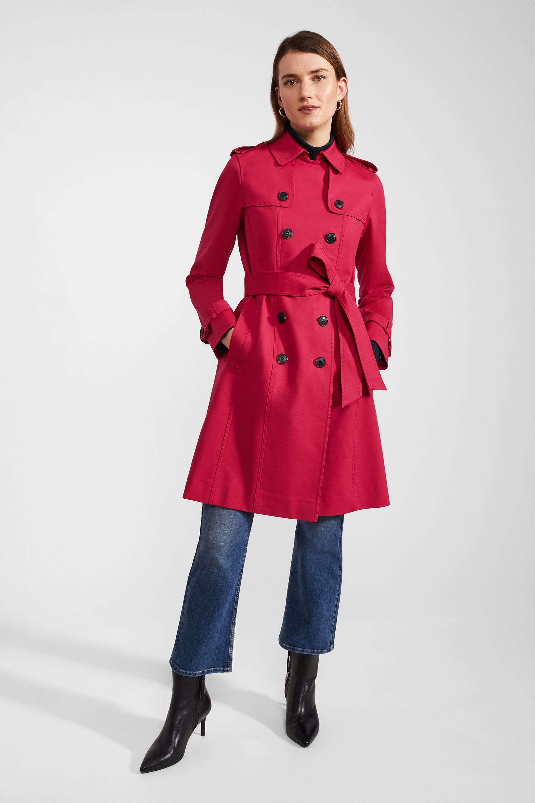 Red trench coat cheap hotsell