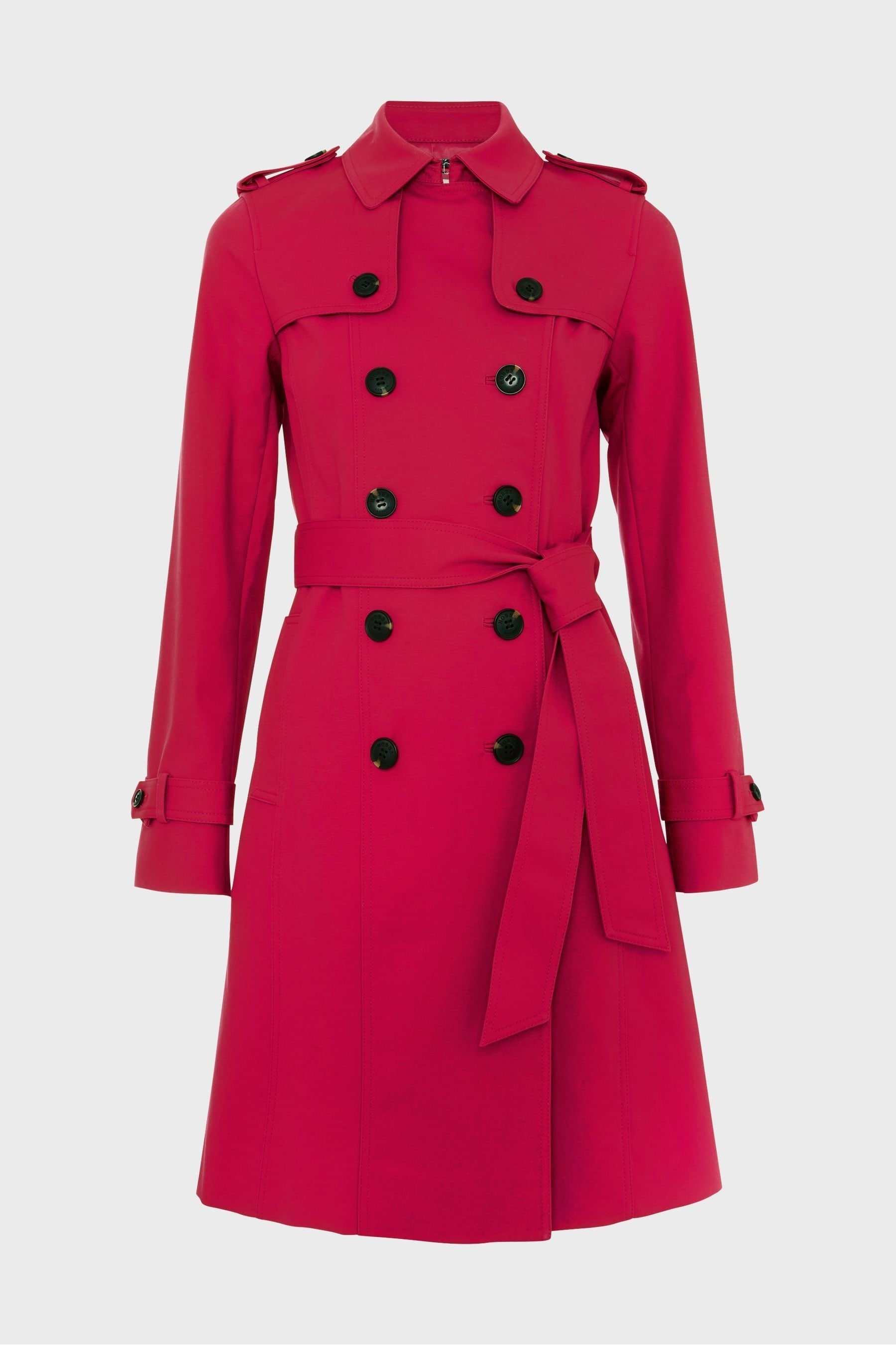 Hobbs red trench coat sales