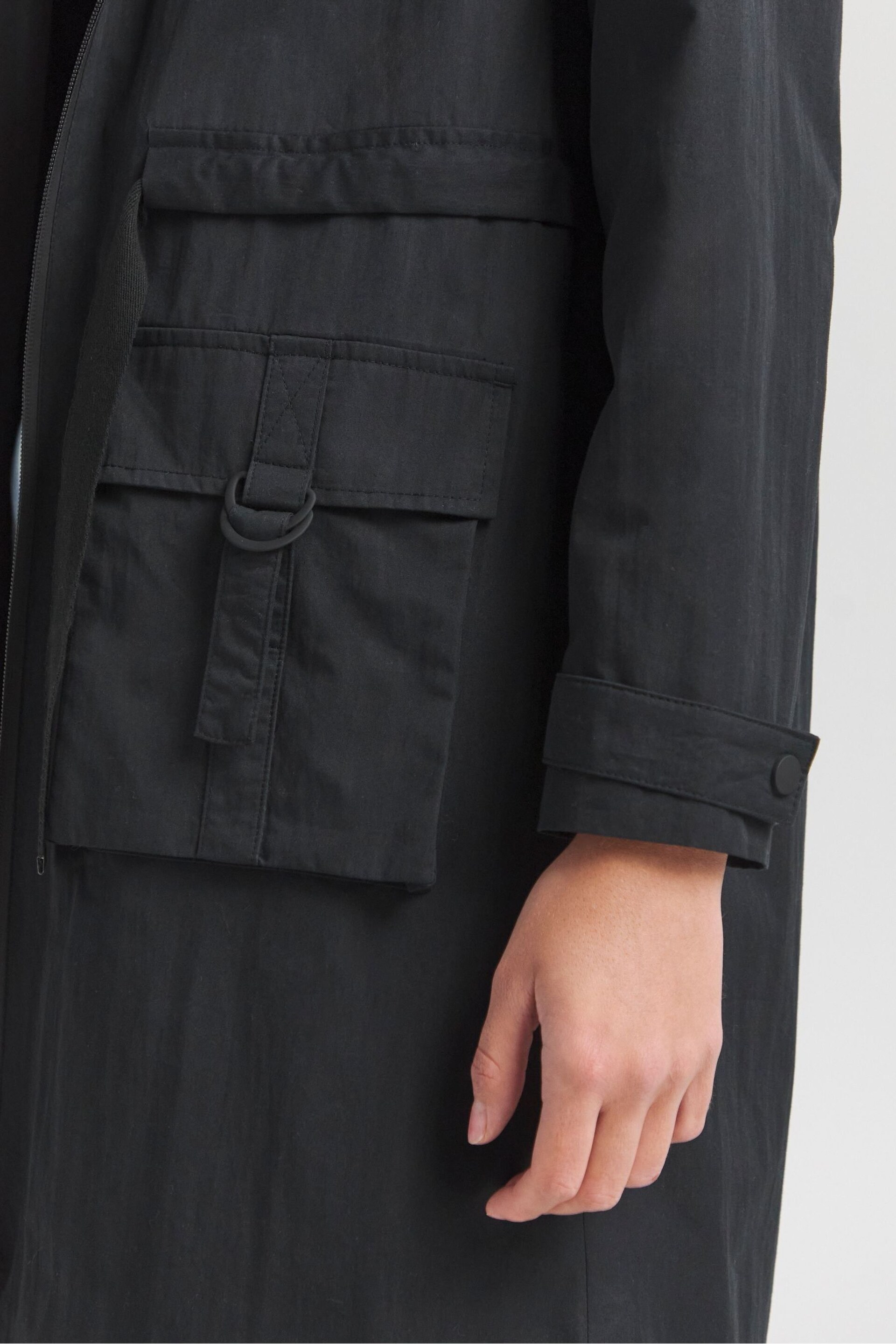 Simply Be Black Functional Utility Coat - Image 4 of 4