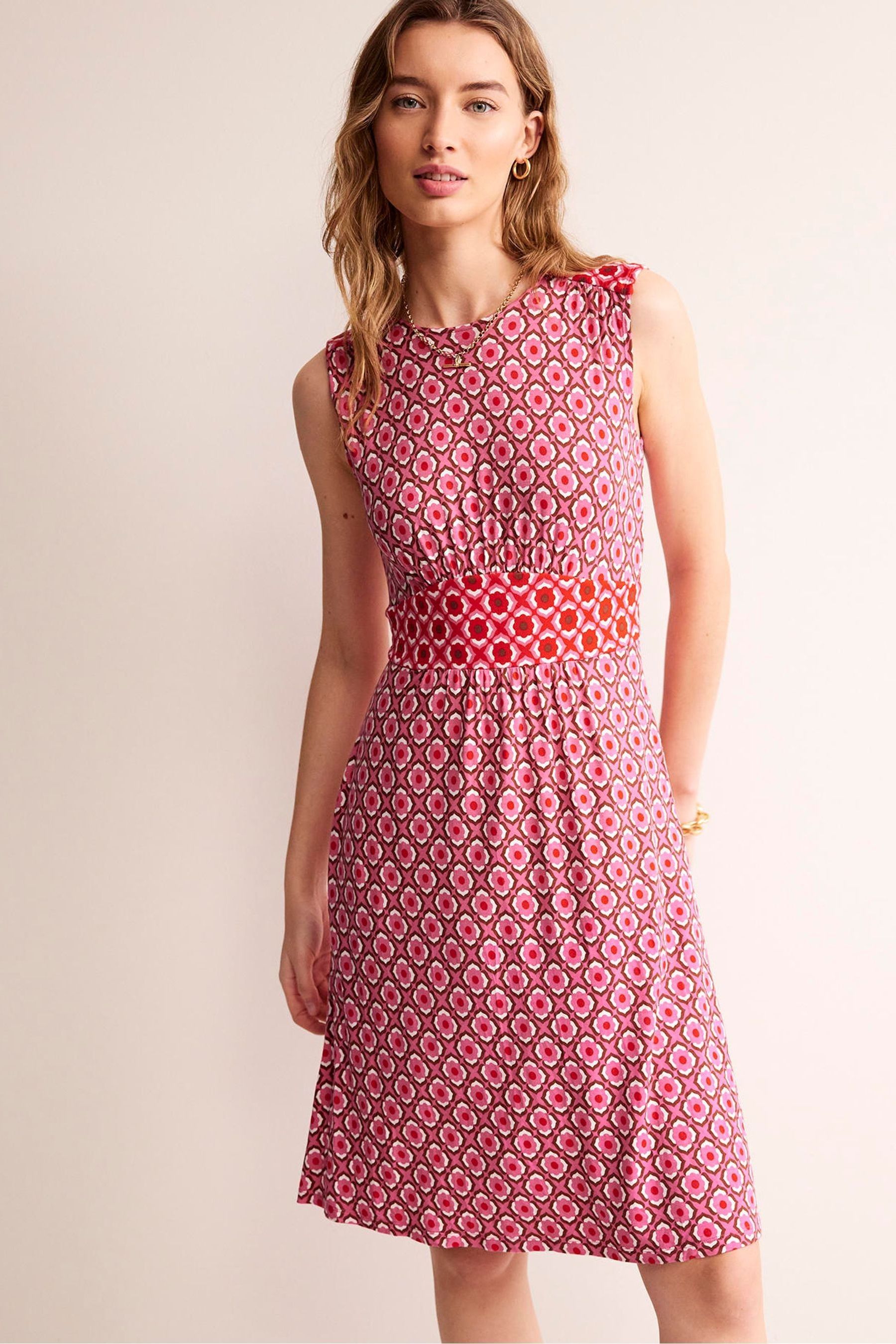 Buy Boden Pink Thea Sleeveless Short Dress from the Next UK online shop