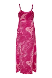 ONLY Pink Marble Print Cami Ruched Detail Midi Dress - Image 5 of 5