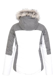 Mountain Warehouse White Pyrenees II Womens Water Resistant Padded Ski Jacket - Image 3 of 4