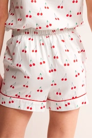 Boden White Sateen 100% Cotton Pyjamas Shorts - Image 3 of 5