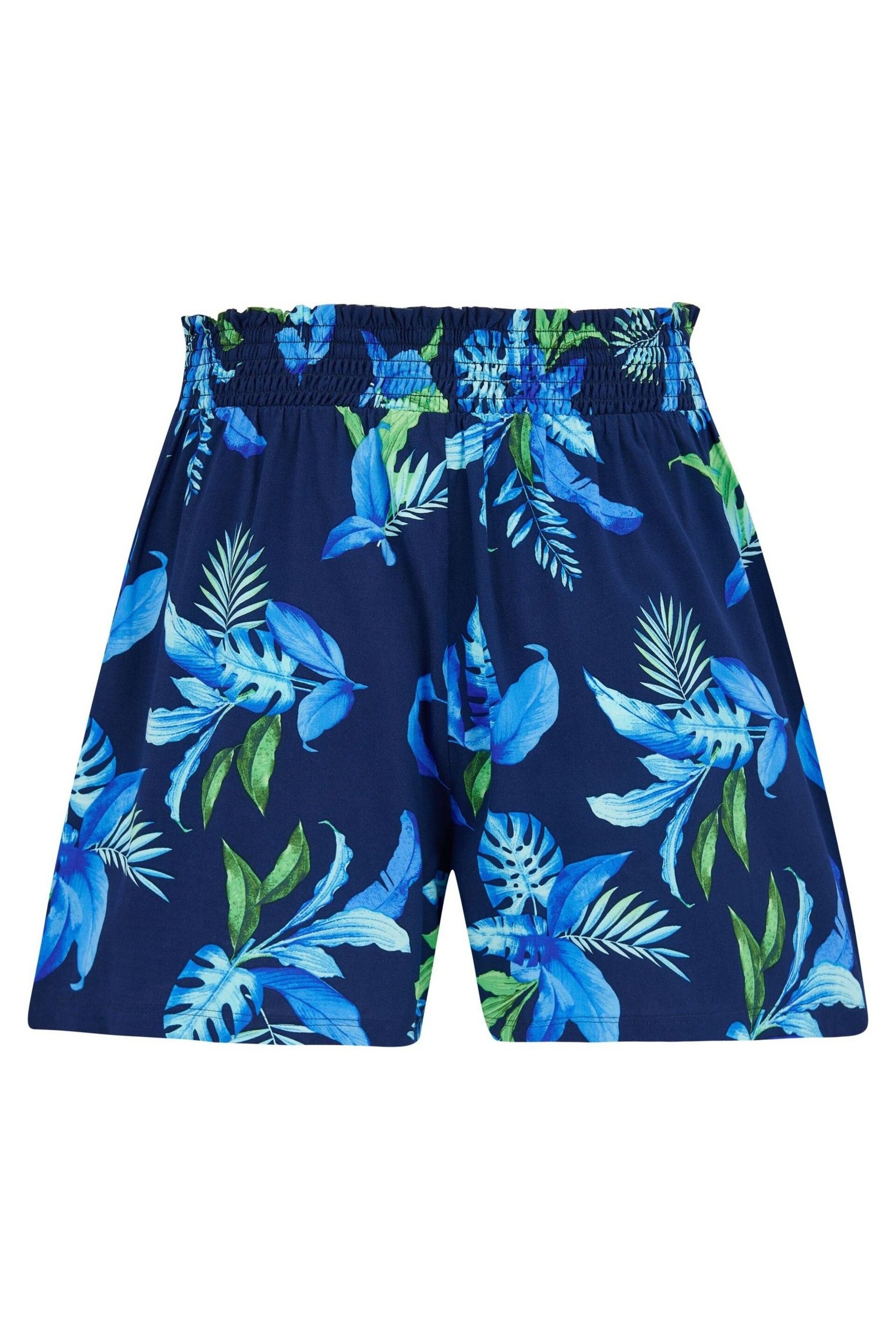 Pour Moi Blue LENZING™ ECOVERO™ Viscose Beach Shorts - Image 3 of 4
