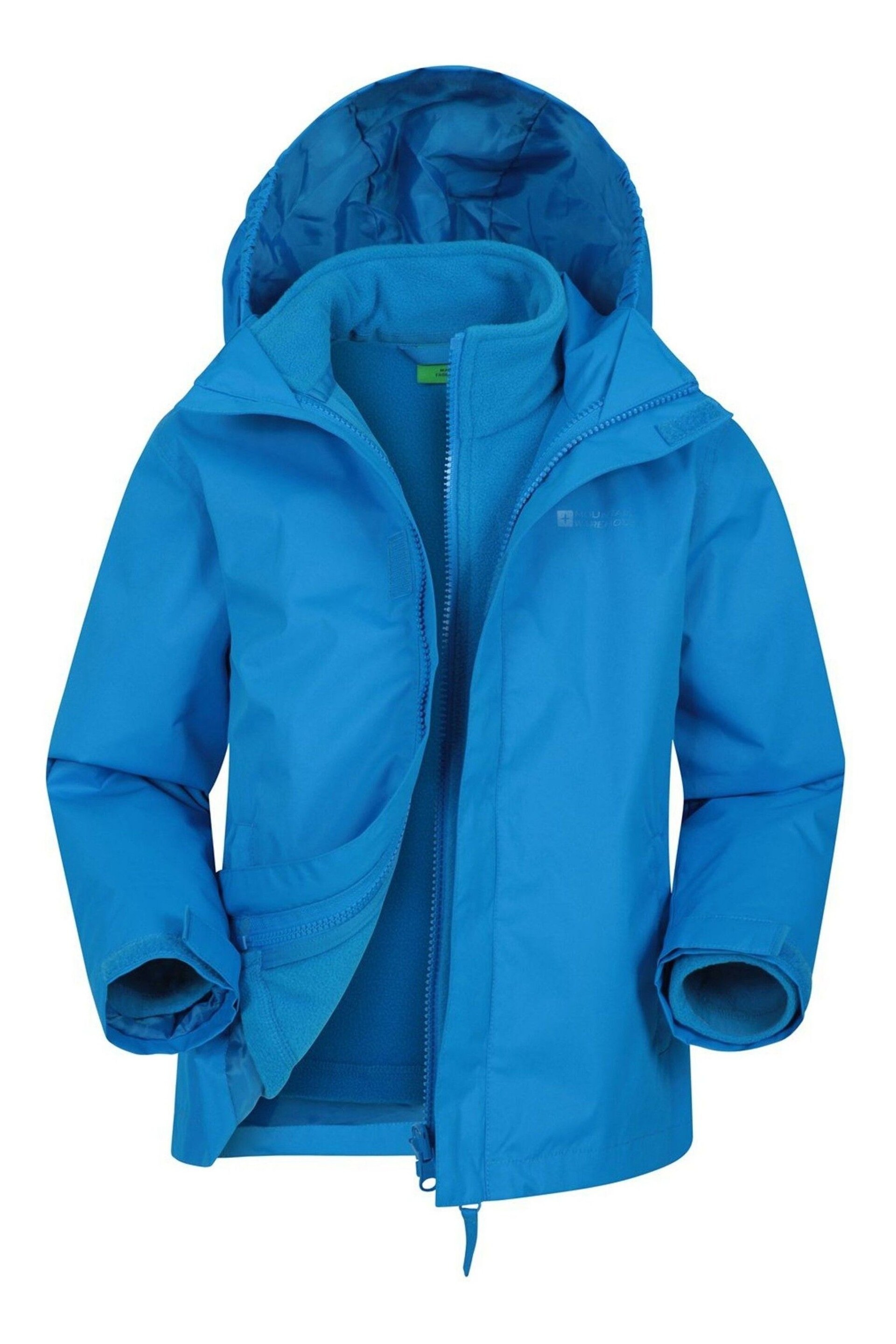 Mountain Warehouse Blue Fell Kids 3 In 1 Water Resistant Jacket - Image 1 of 4
