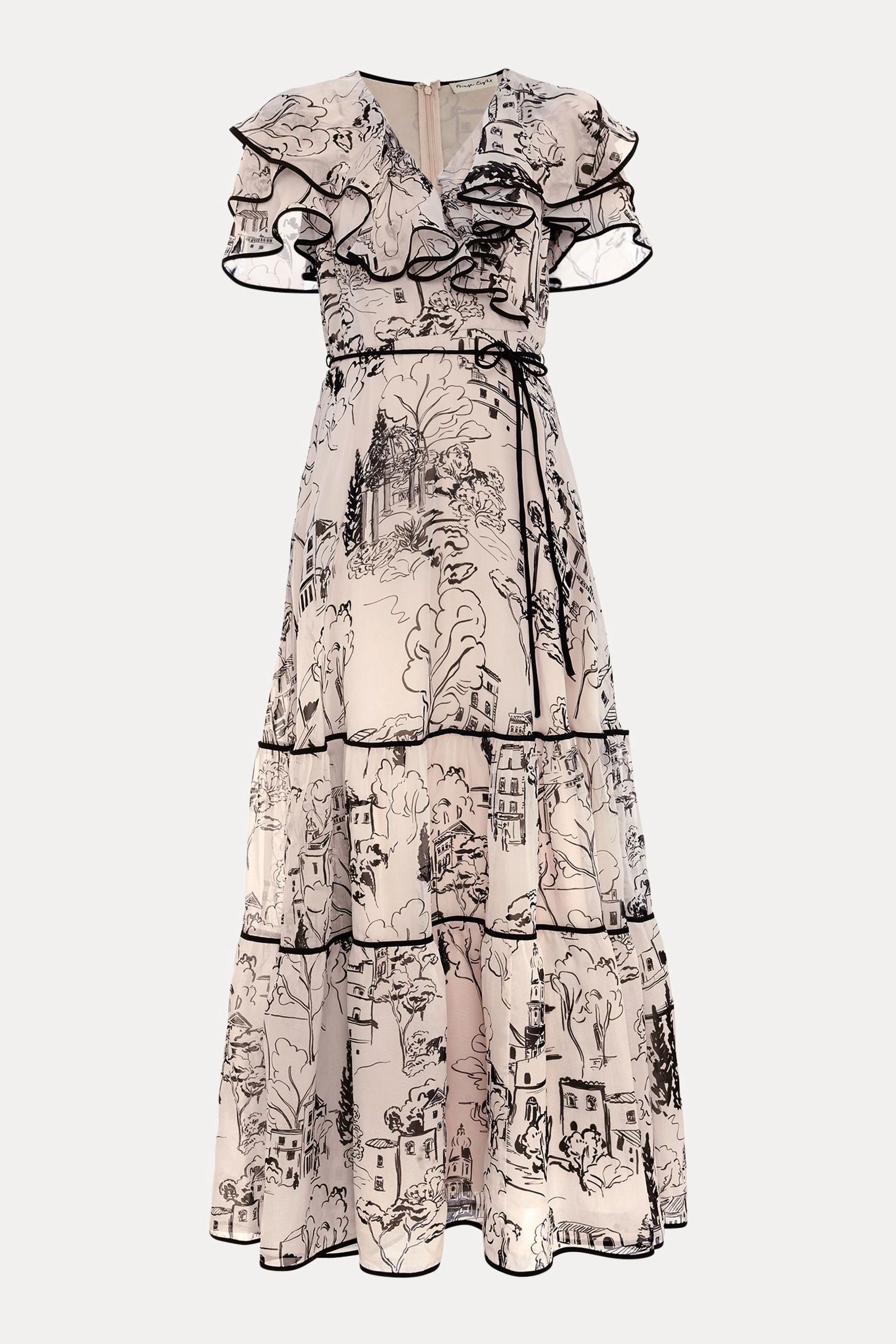 Printed long dress design best sale
