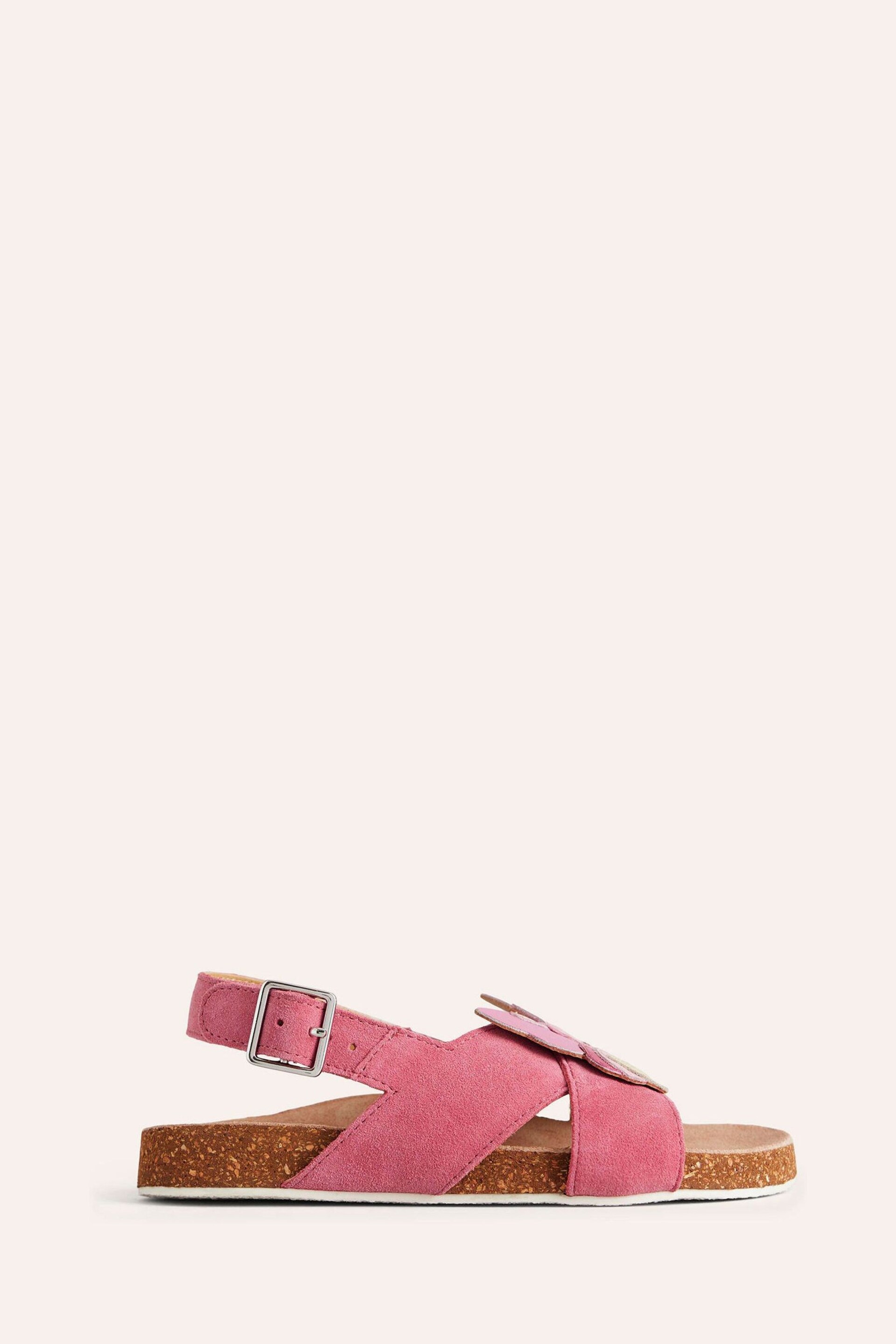 Boden Pink Butterfly Novelty Cross Over Sandals - Image 2 of 3