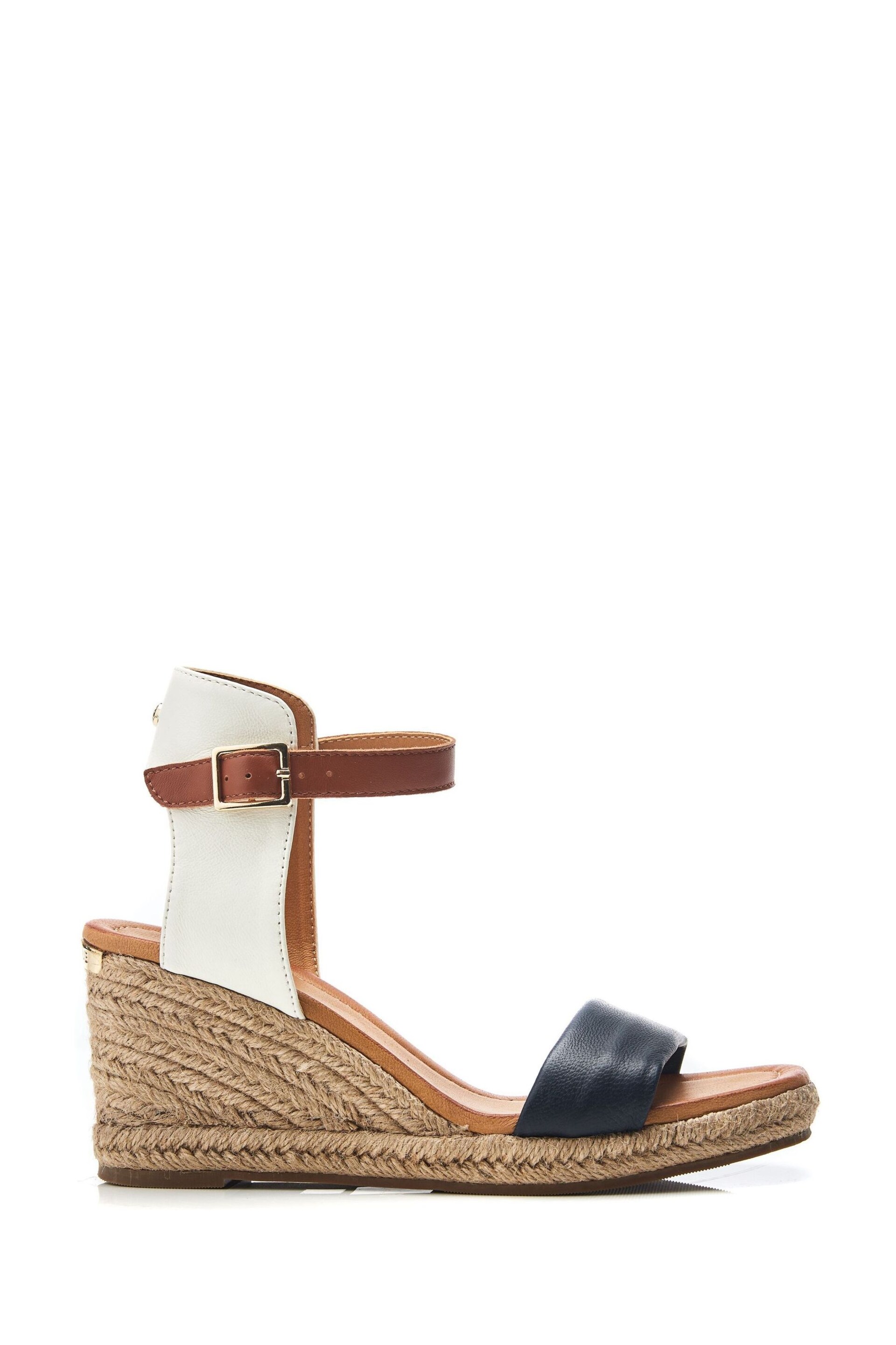 Moda in Pelle Phyllis Square Toe Two Strap Wedge Sandals - Image 1 of 4