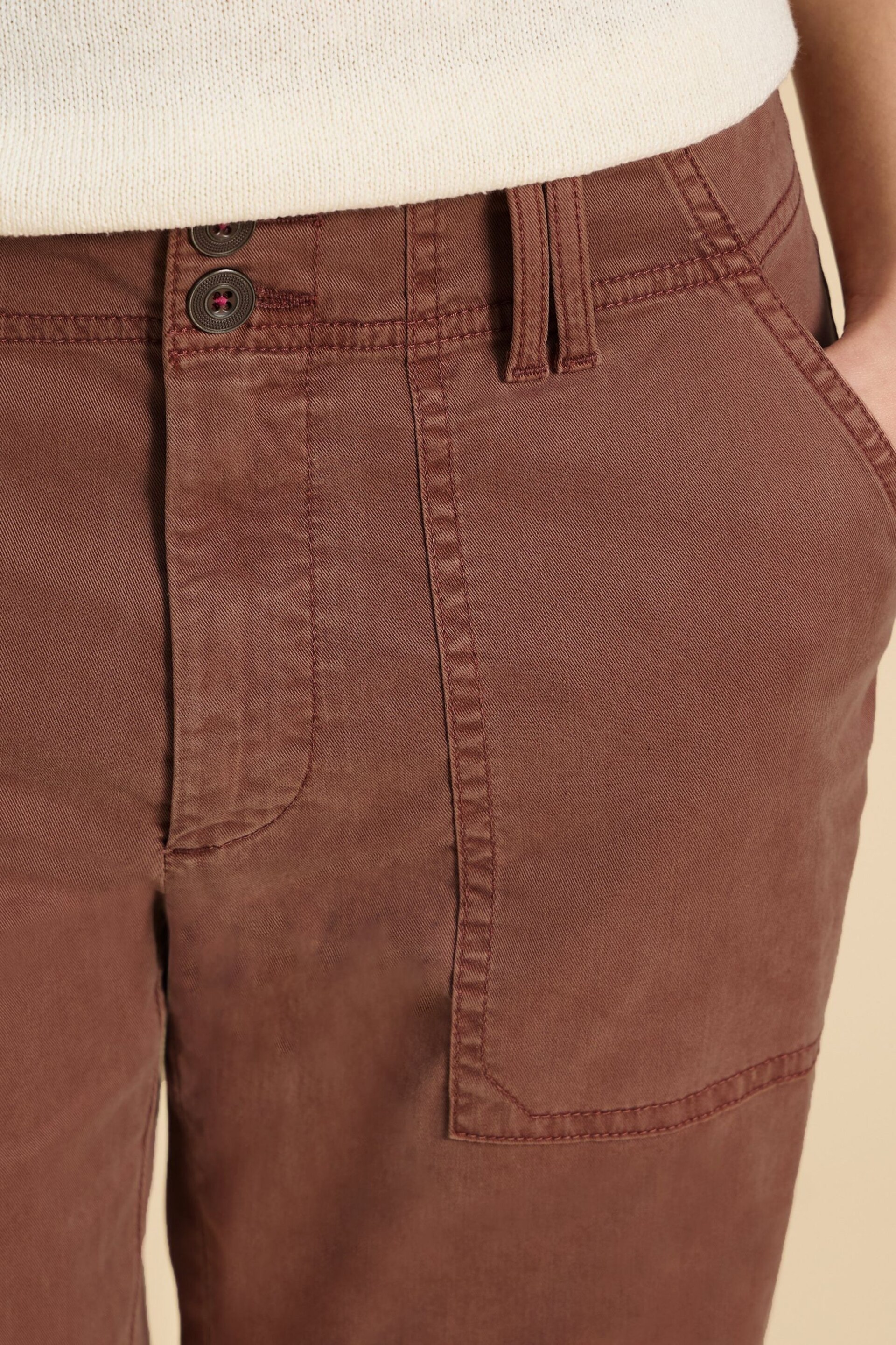 White Stuff Brown Blaire Trousers - Image 4 of 7