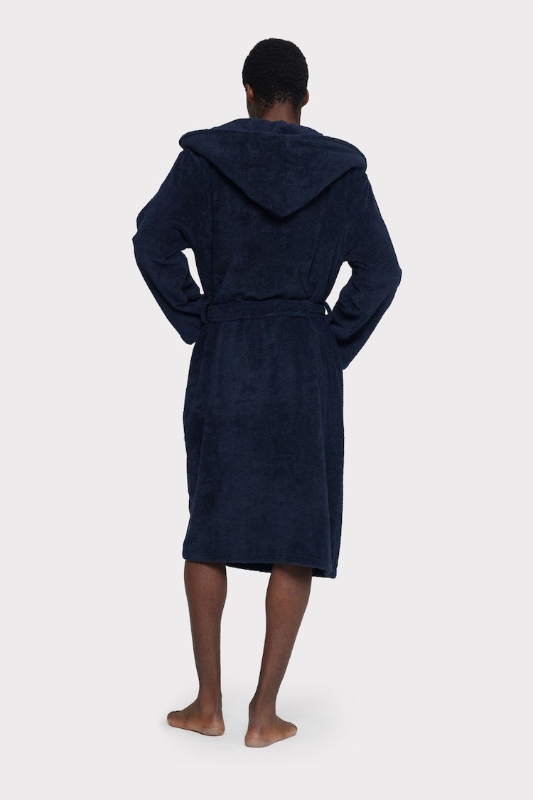 Chelsea Peers Blue Towelling 100% Cotton Dressing Gown - Image 2 of 5