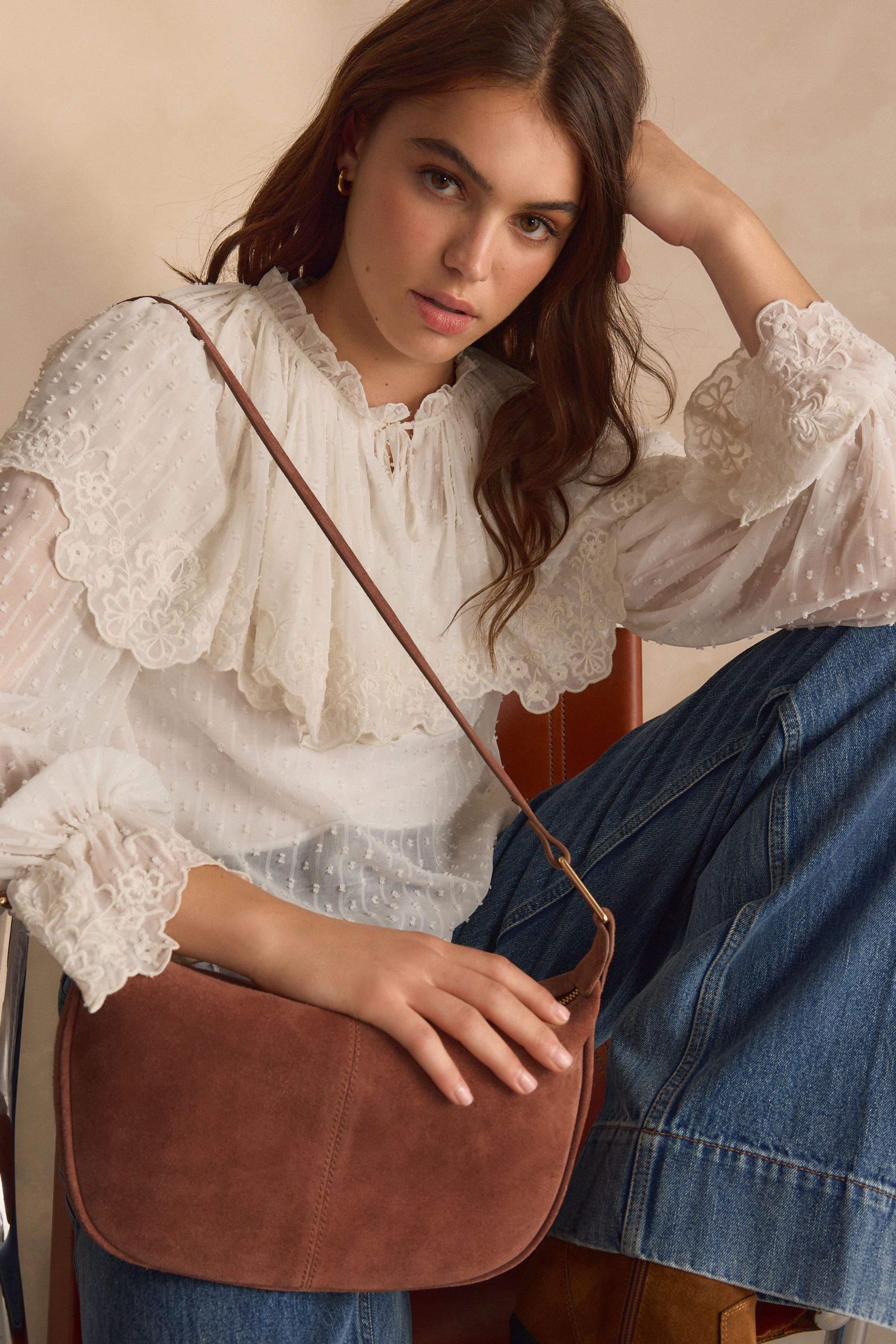 Buy Rust Brown Suede Sling Bag from the Next UK online shop