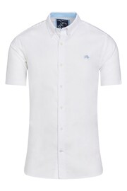 Raging Bull Short Sleeve Lightweight Oxford White Shirt - Image 6 of 7
