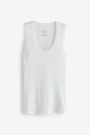 River Island White 3 Pack Scoop Neck Vest - Image 8 of 11