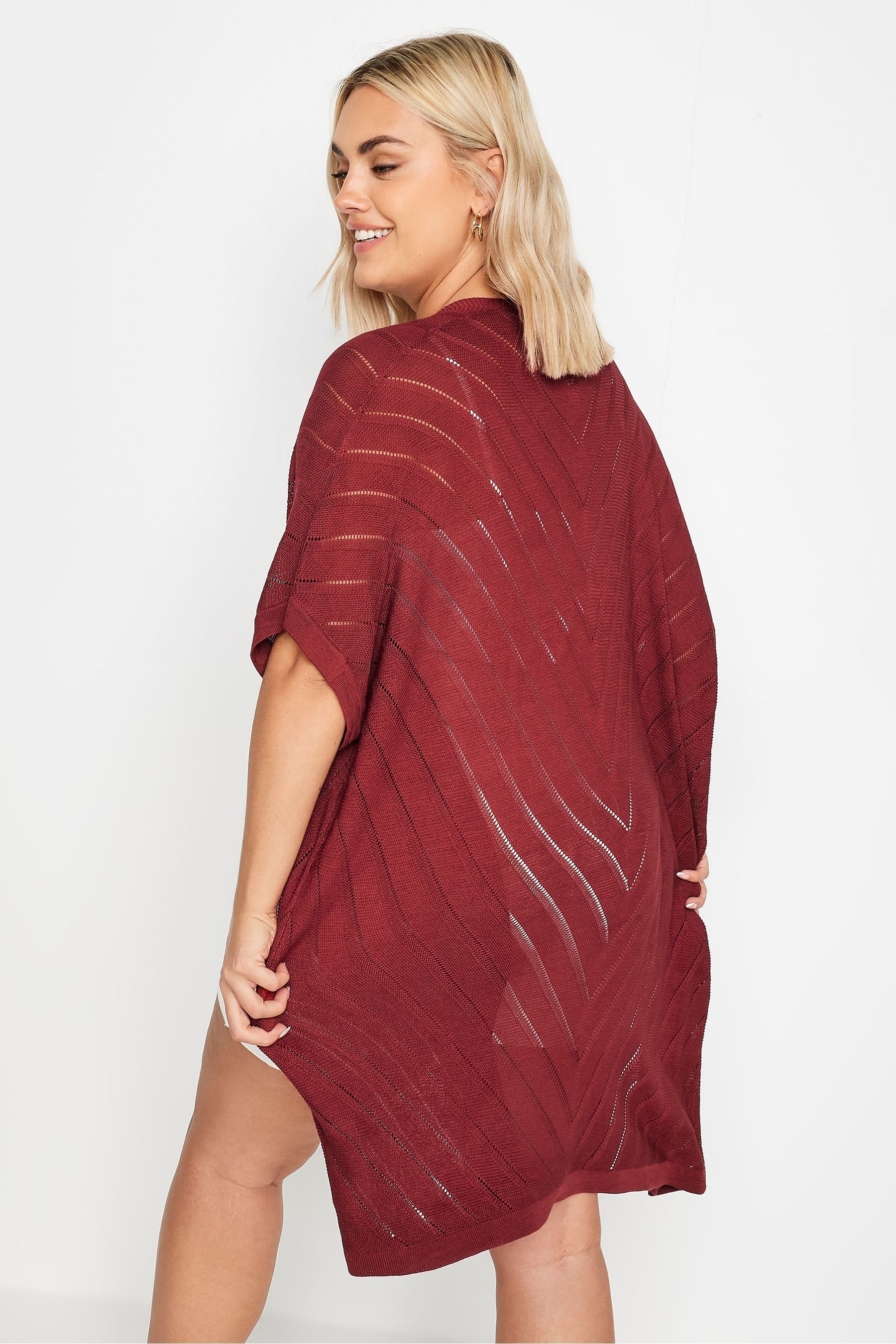 Red cocoon cardigan shop