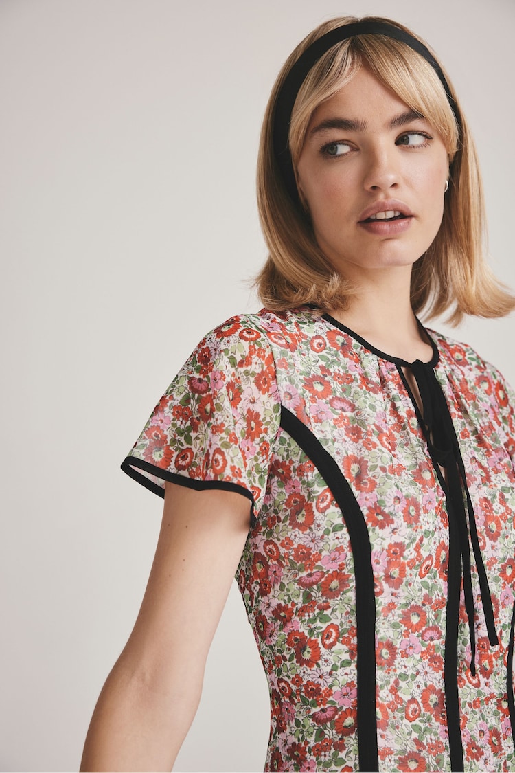 Cath Kidston Archive Ditsy Asymmetrical Hem Dress - Image 2 of 6