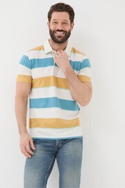 FatFace Yellow Stripe Polo Shirt - Image 1 of 6