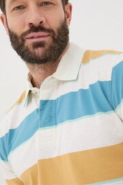 FatFace Yellow Stripe Polo Shirt - Image 3 of 6