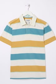 FatFace Yellow Stripe Polo Shirt - Image 6 of 6