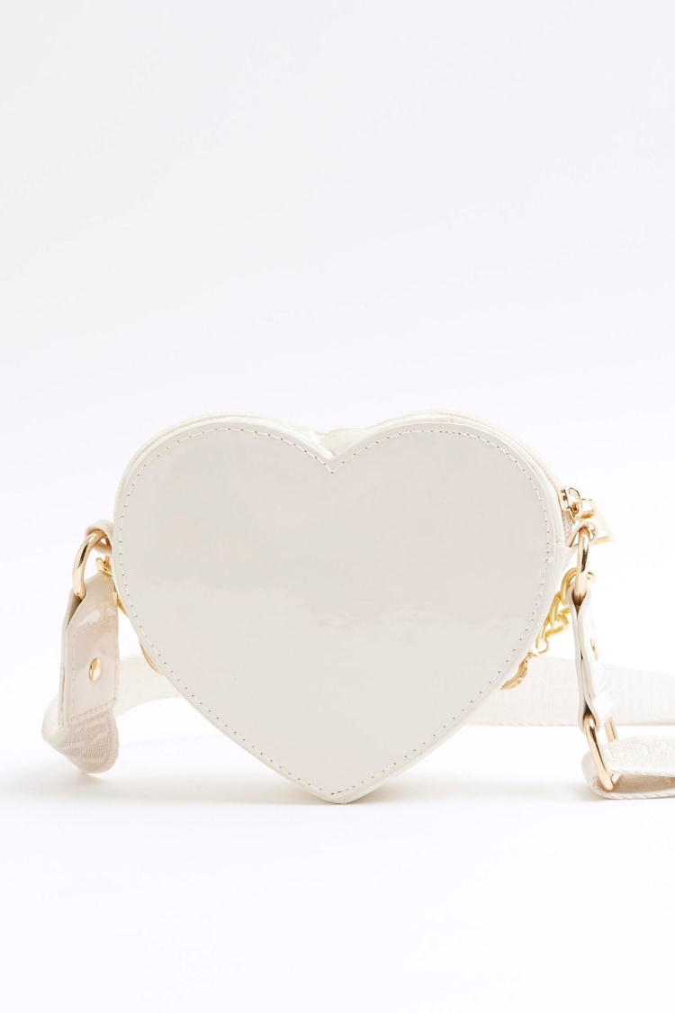 River Island Cream Girls Heart Chain Nylon Bag - Image 2 of 6