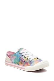 Rocket Dog Pink Jazzin Candy Tie Dye Cotton Trainers - Image 1 of 3