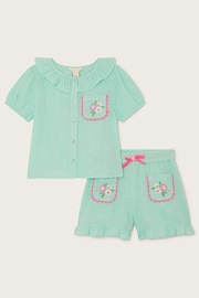 Monsoon Green Cheesecloth Pyjama Set - Image 1 of 3