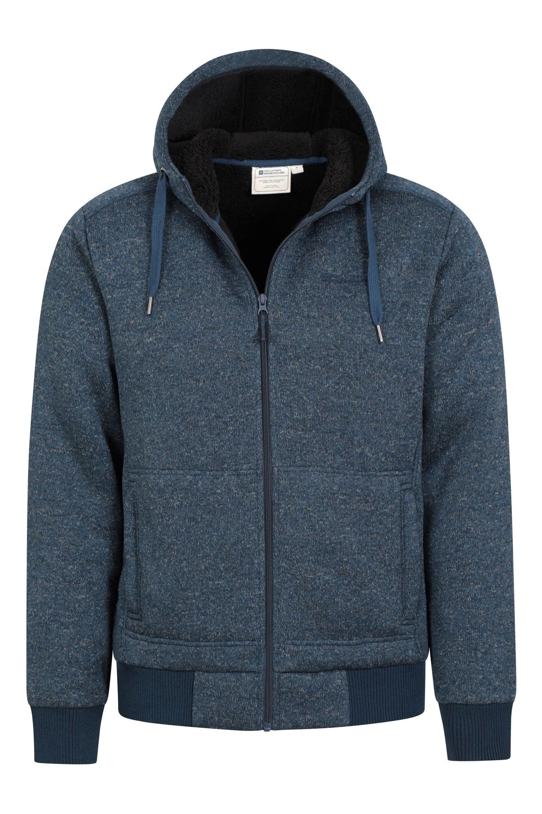 Buy Mountain Warehouse Blue Mens Nevis Fleece Lined Hoodie from Next USA