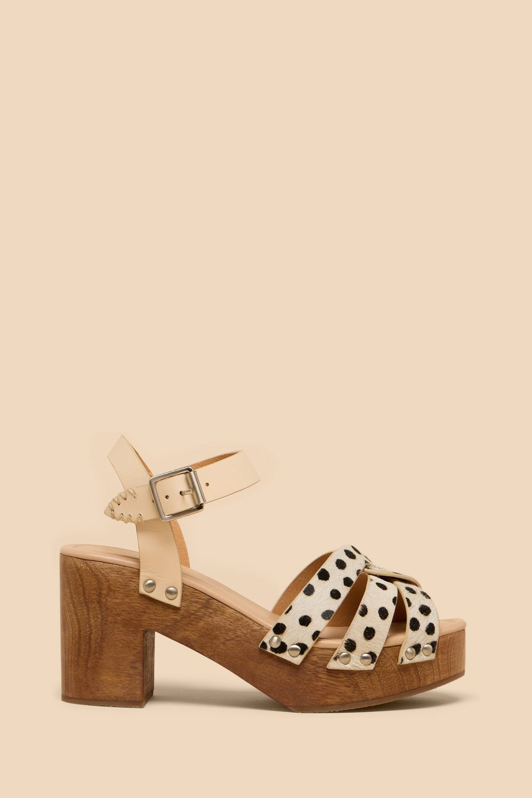Buy White Stuff White Cosmo Leather Heeled Clogs from Next Luxembourg