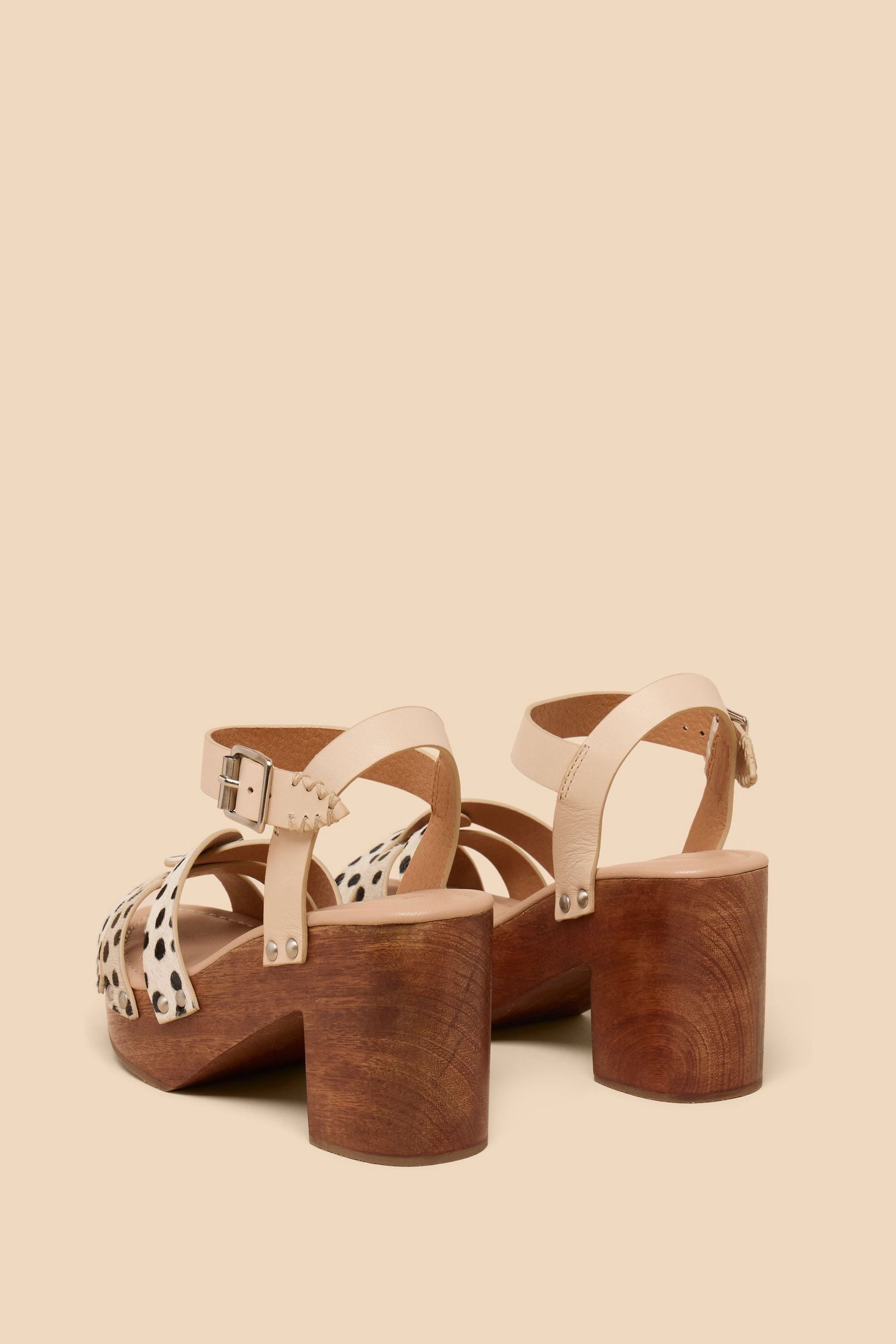 Buy White Stuff White Cosmo Leather Heeled Clogs from Next Oman