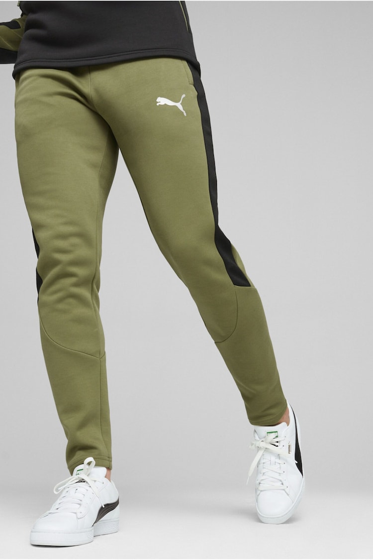 Puma Green EVOSTRIPE Mens Sweat Joggers - Image 1 of 6