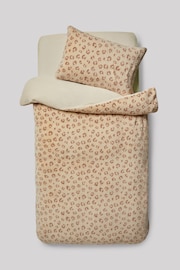 Fleece Natural Animal Print Duvet Cover and Pillowcase Set - Image 5 of 7