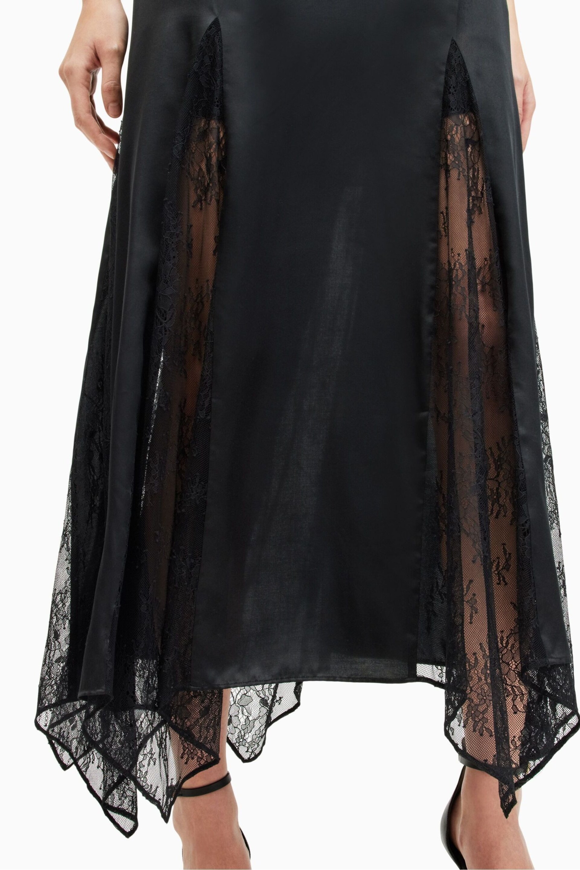 AllSaints Black Jasmine Dress - Image 4 of 7