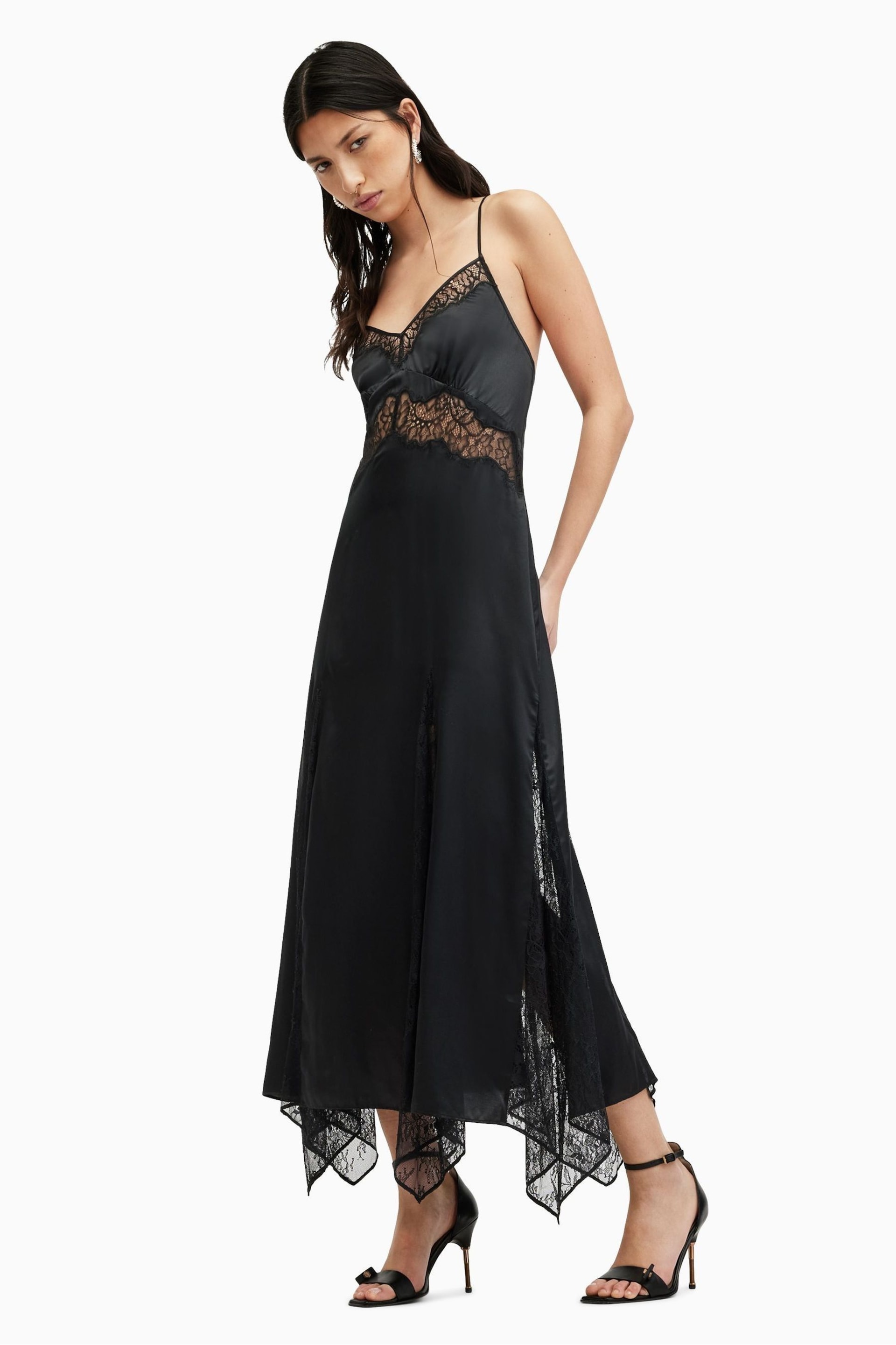 AllSaints Black Jasmine Dress - Image 5 of 7