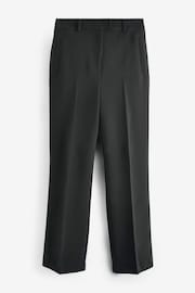 黑色 - Twill Straight Trousers - 圖片 6，共 7