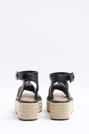 River Island Black Wide Fit Espadrille Sandals - Image 4 of 5