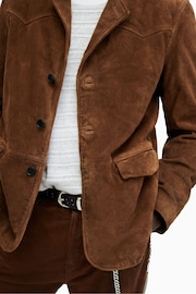 AllSaints Brown Hornett Blazer - Image 6 of 7