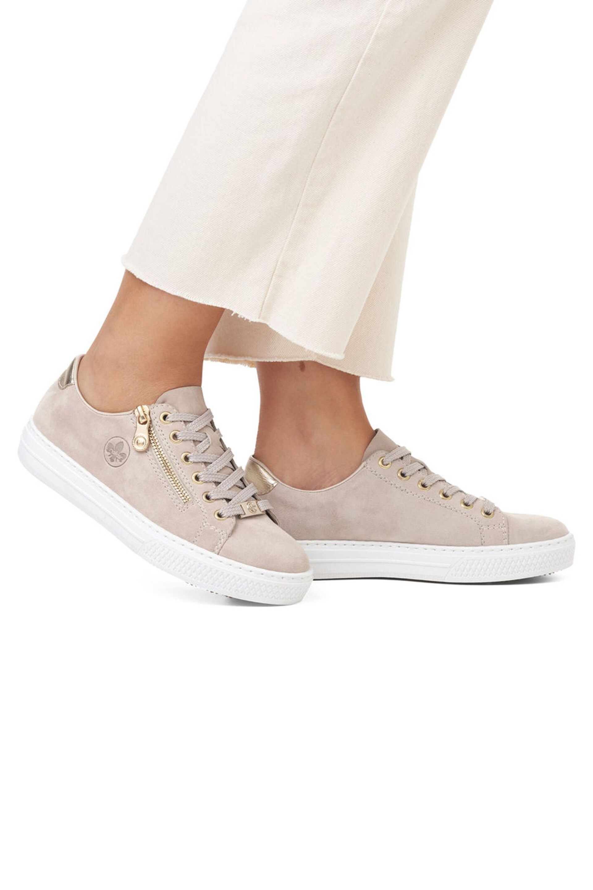 Rieker Womens Cream Zipper Shoes - Image 10 of 10