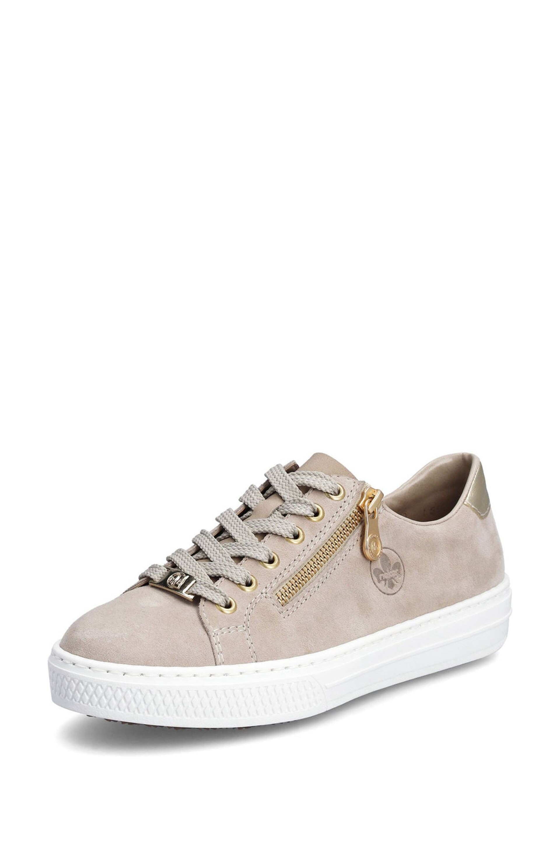 Rieker Womens Cream Zipper Shoes - Image 3 of 10