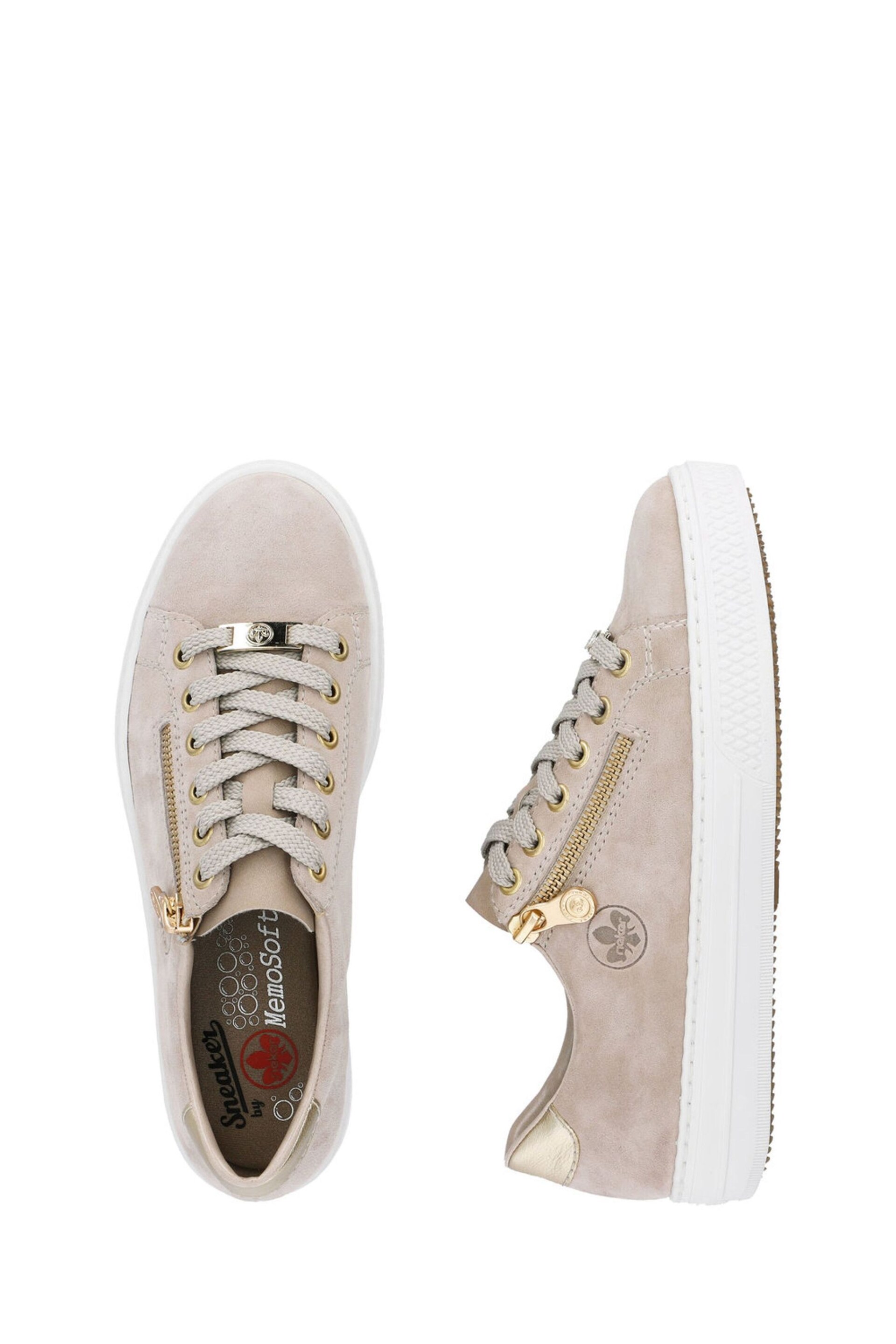 Rieker Womens Cream Zipper Shoes - Image 5 of 10