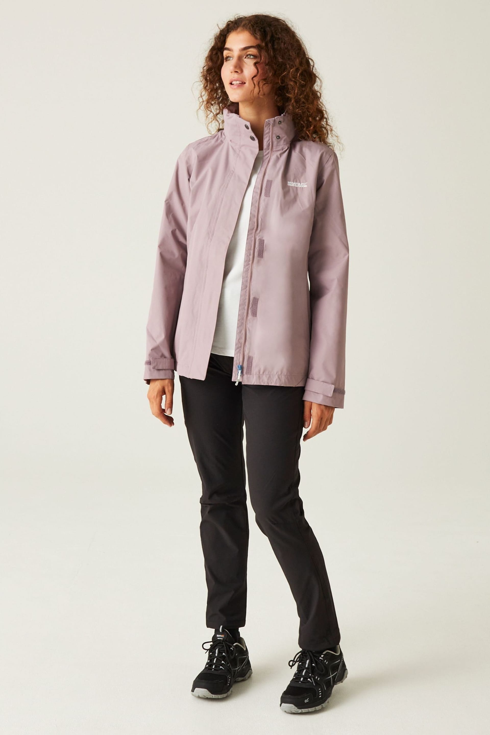 Regatta Purple Daysha Waterproof Jacket - Image 3 of 9