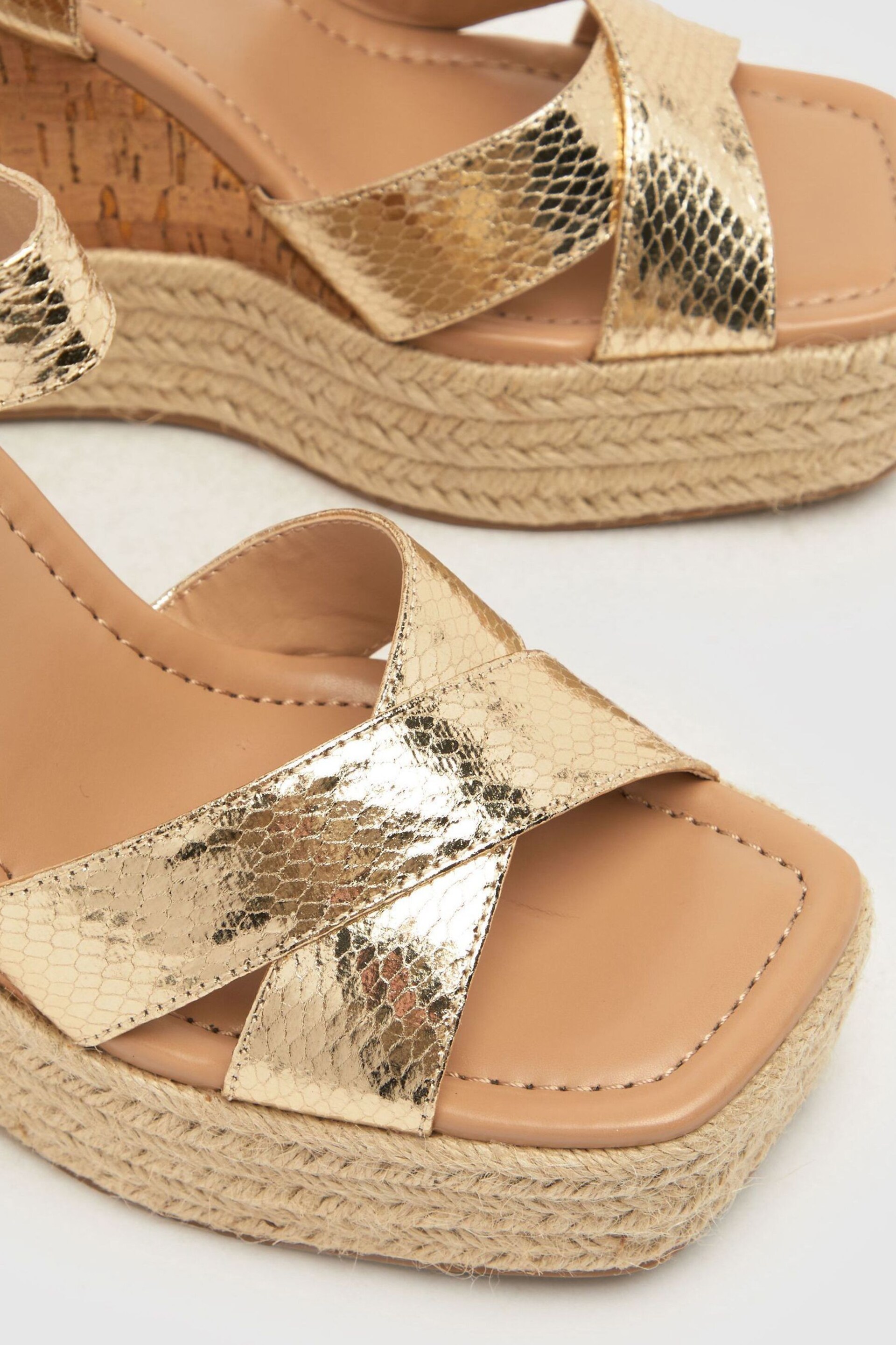 Schuh Valley Cork Espadrille Wedges - Image 3 of 4