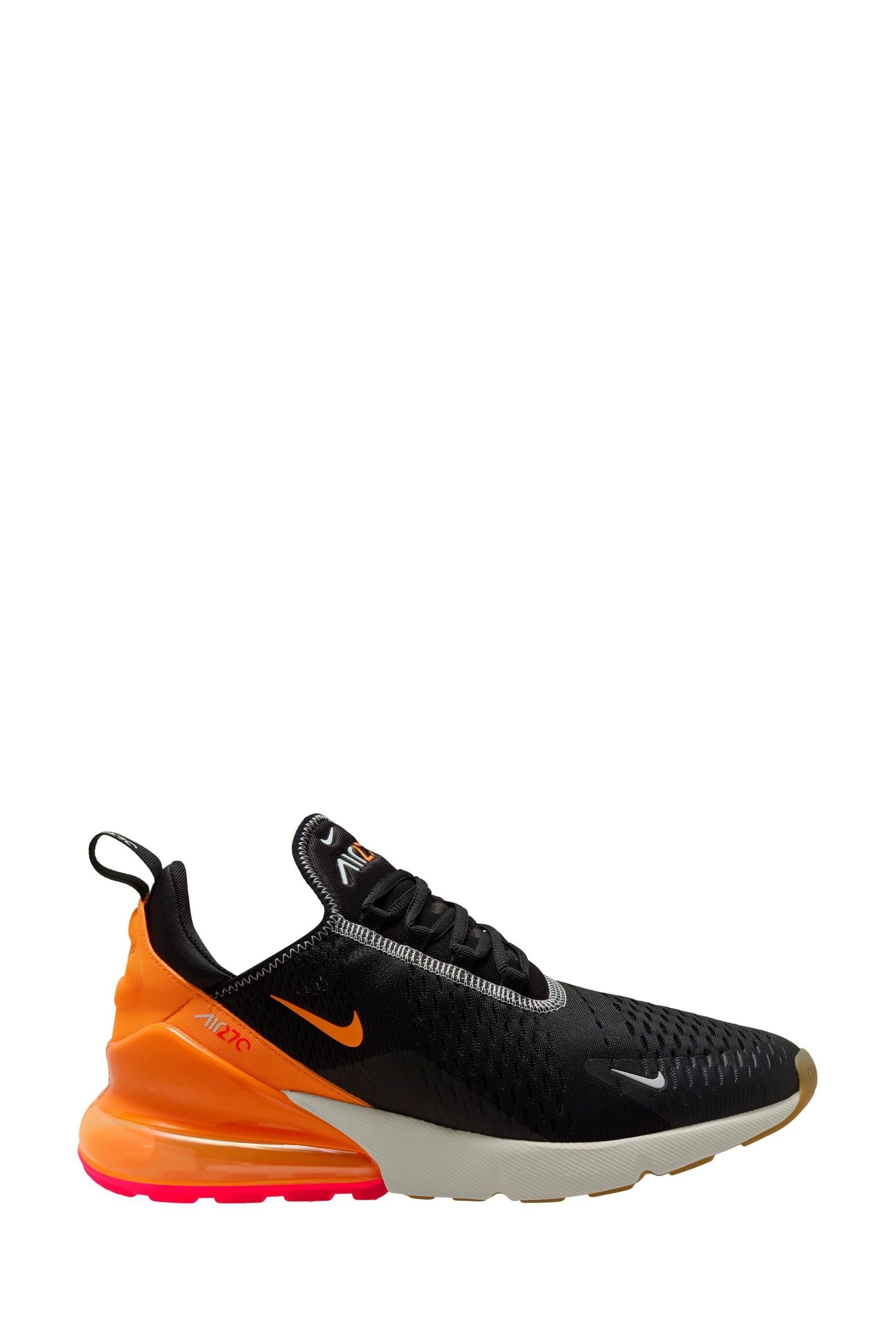 Buy Nike Black Orange Air Max 270 Trainers from Next Luxembourg