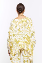 River Island Green Tropical Batwing Beach Top - Image 2 of 6