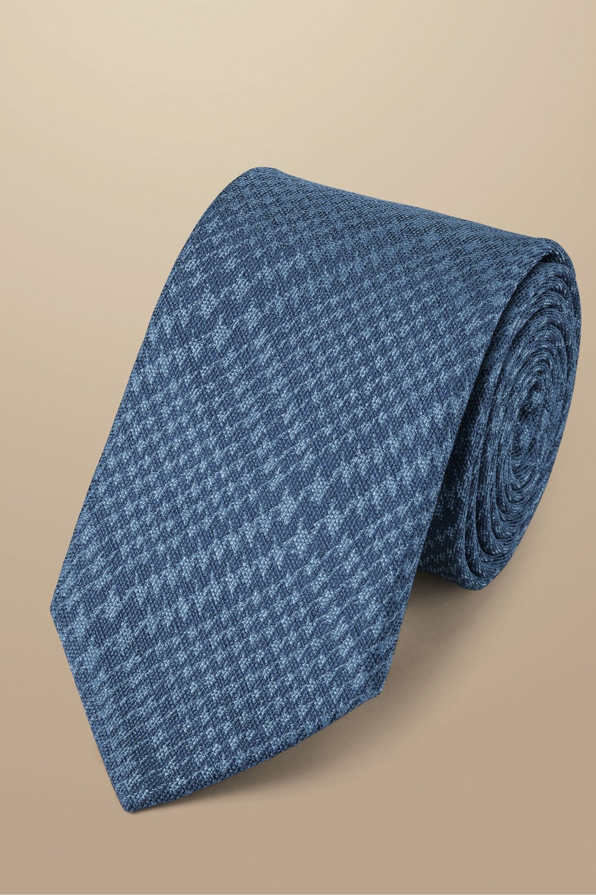 Charles Tyrwhitt Blue Silk Linen Tie - Image 1 of 2