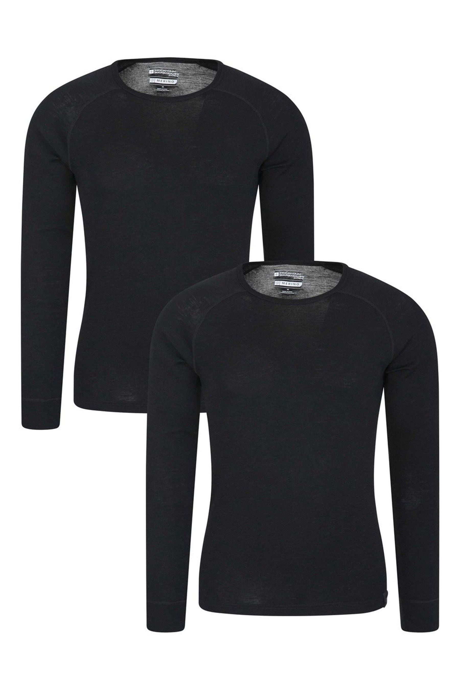 Buy Mountain Warehouse Black Merino Thermal Tops 2 Pack from the Next UK online shop