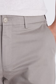 MOSS Silver Grey Tailored Fit Stretch Chinos - Image 3 of 5